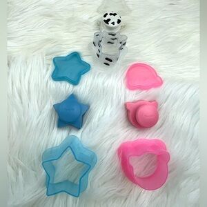 Williams Sonoma Ice Cream Sandwich Molds Cow Star Pig Blue Pink White Set of 3